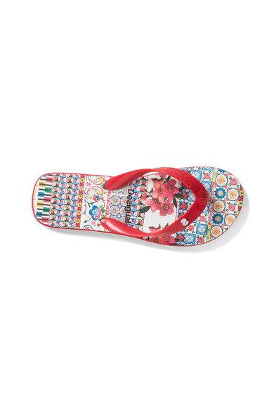 DESIGUAL Papuci flip-flop cu talpa interioara cu imprimeu Femei