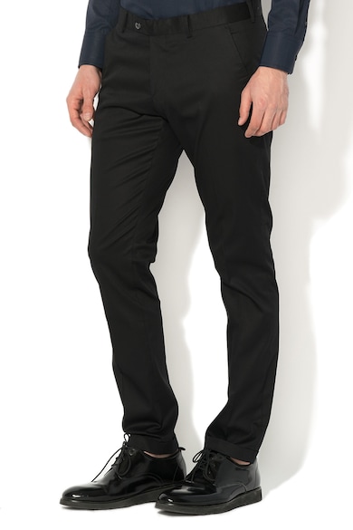 Zee Lane Collection Pantaloni eleganti slim-fit cu termiatie pliabila Barbati