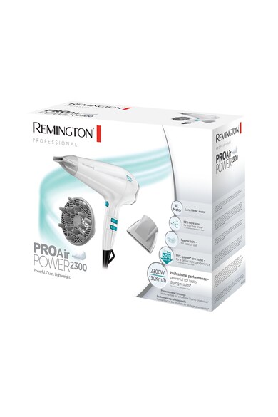 Remington Uscator de par  PRO Air Power , 2300 W, 3 trepte de caldura, 2 viteze, Motor AC, Silentios, Alb Femei