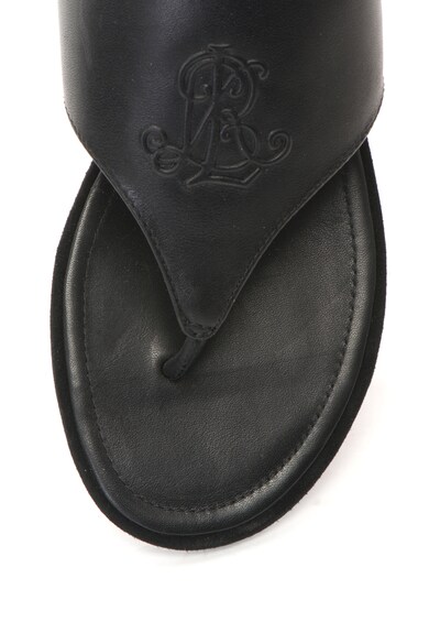 Lauren Ralph Lauren Papuci flip-flop de piele Deandra Femei