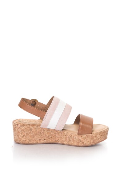 Gant Sandale slingback wedge de piele si piele intoarsa Judith Femei