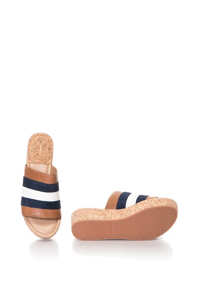 Gant Papuci wedge de piele si piele intoarsa Judith Femei