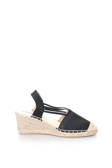 Oakoui Sandale wedge slingback tip espadrile cu aspect de satin GLOSSY Femei