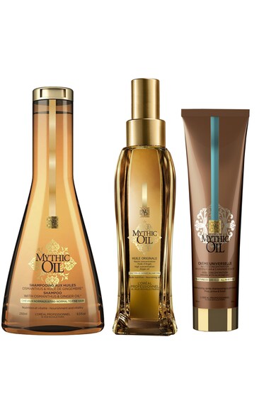 L'Oreal Professionnel Set ingrijire par  Mythic Oil pentru par normal/fin: Sampon, 250 ml + Ulei de par, 100 ml + Crema de par, 150 ml Femei