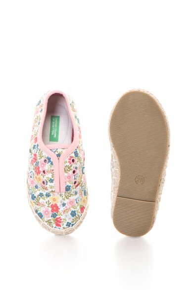 United Colors of Benetton Espadrile slip-on cu imprimeu floral Baieti