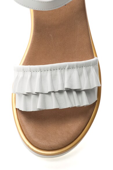 Zee Lane Sandale wedge de piele cu garnitura cu volan Femei