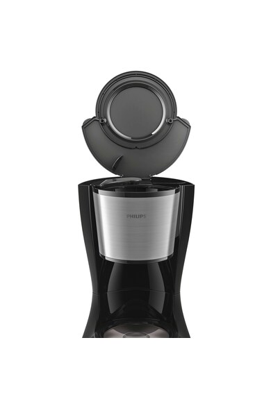 Philips Cafetiera  Daily Collection HD7462/20, Sistem Anti-picurare, Sistem Aroma twister, Vas de sticla, 1000W, 1.2 l, 2-15 cesti, Negru si metalic Femei