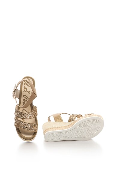 U.S. Polo Assn. U.S. Polo Assn, Sandale wedge tip espadrile cu barete stralucitoare Terni Femei