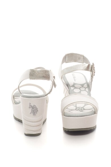 U.S. Polo Assn. U.S. Polo Assn, Sandale wedge cu insertii stralucitoare Tilda Femei