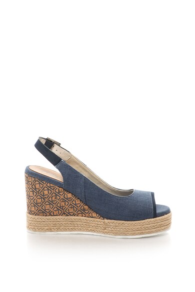 U.S. Polo Assn. Sandale wedge tip espadrile cu aspect de denim Topazia Femei