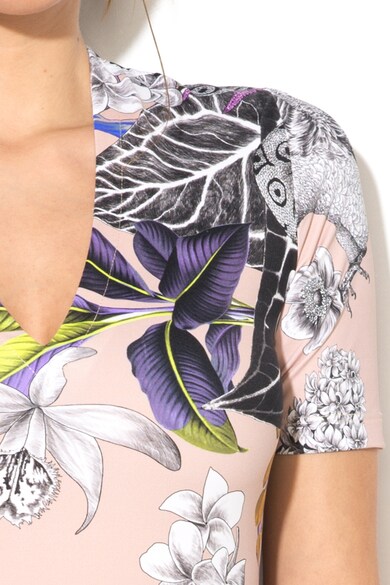 JUST CAVALLI Rochie cu decolteu in V si model floral Femei