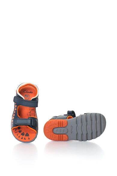 Clarks Sandale de piele cu velcro ROCCO SURF Baieti