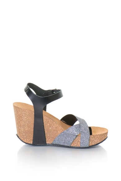 Zee Lane Sandale wedge, de piele, cu insertii stralucitoare Femei