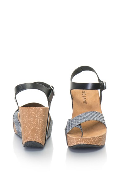 Zee Lane Sandale wedge, de piele, cu insertii stralucitoare Femei