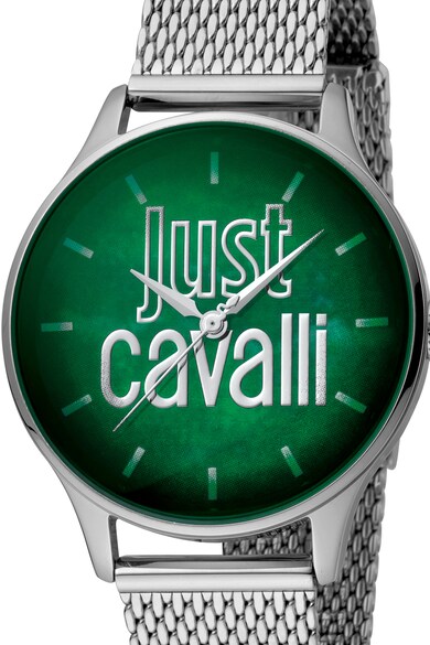 JUST CAVALLI Ceas rotund cu bratara tip plasa Femei