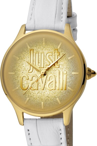 JUST CAVALLI Ceas cu mecanism quartz si curea de piele Femei