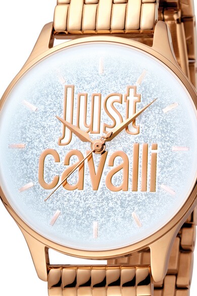 JUST CAVALLI Ceas rotund cu logo pe cadran Femei