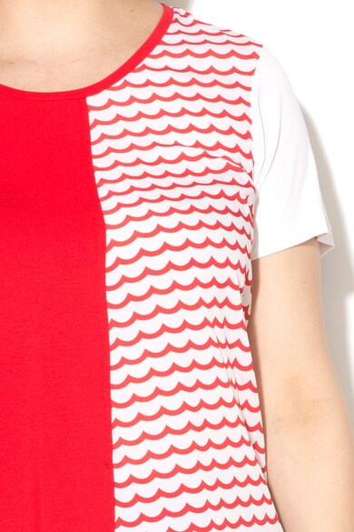 PERSONA BY MARINA RINALDI Vaso mintás póló aszimmetrikus alsó szegéllyel női