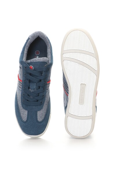 Navy Sail Pantofi sport Oxford cu insertii de piele intoarsa sintetica Matteo Barbati