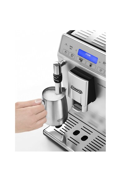 DeLonghi Espressor Automat De'Longhi Autentica ETAM 29.620 SB, Sistem manual de spumare, Rasnita cu 13 setari, 1450W, 15 bar, 1.3 l, Ecran LCD, Argintiu Femei