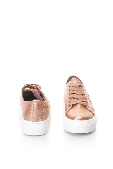 Roxy Rose Bőrhatású flatform sneakers cipő csillagos kivágásokkal női