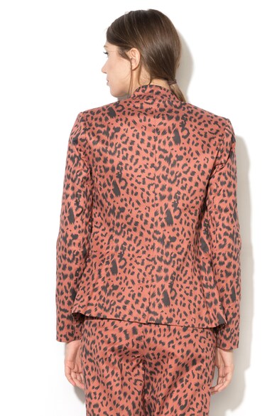 Maison Scotch Sacou tailored fit din amestec de lyocell, cu animal print Femei