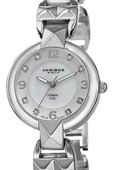 AKRIBOS XXIV Овален часовник с диаманти Жени