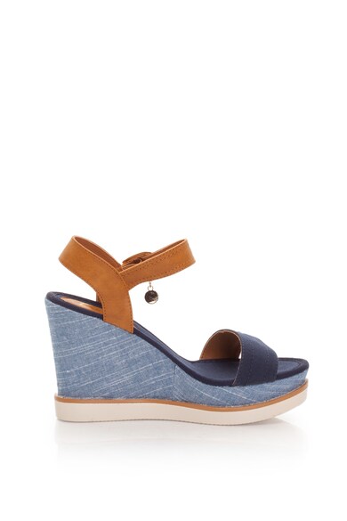 Enrico Coveri Sandale wedge din denim si piele sintetica Femei