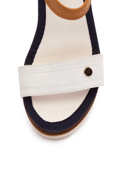 Enrico Coveri Sandale wedge cu aspect de denim Femei