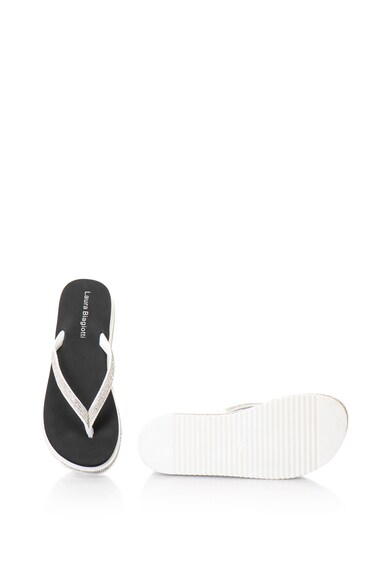 Laura Biagiotti Papuci flip-flop wedge decorati cu strasuri Femei