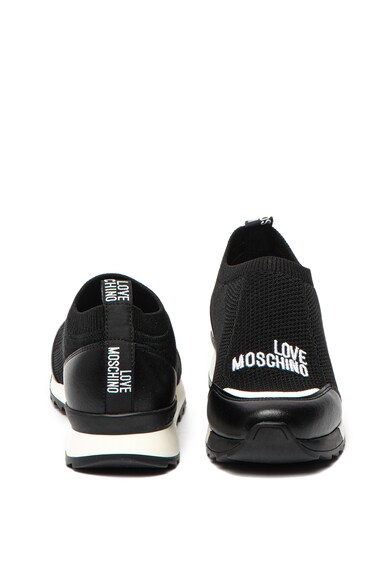 Love Moschino Pantofi sport slip-on, cu aplicatie in forma de inima Femei