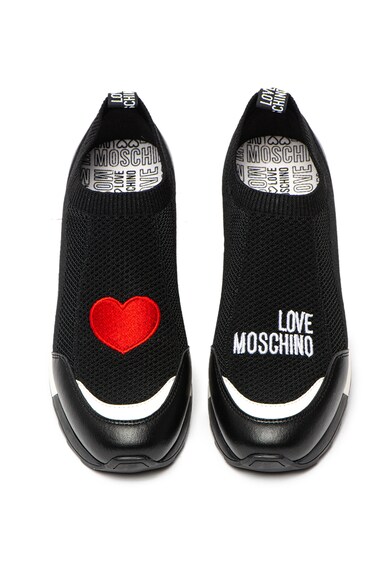 Love Moschino Bebújós sneaker szív alakú foltrátéttel női