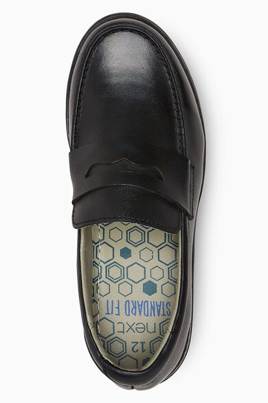 NEXT Pantofi loafer de piele, Negru Baieti