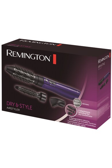 Remington Perie cu aer cald  Dry & Style , 800 W, 3 Accesorii, 2 Trepte temperatura, Aer rece, Mov Femei