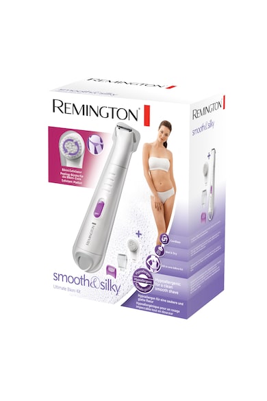 Remington Body & bikini trimmer  Ultimate , Wet & Dry, Acumulator, Accesoriu pentru ras, Perie exfoliere, Alb Femei