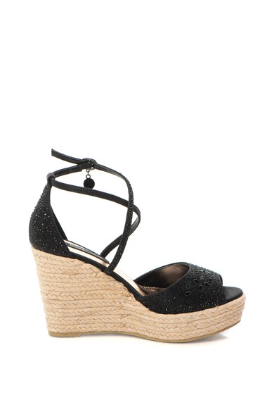 Gian Marco Venturi Sandale wedge, tip espadrile, decorate cu strasuri Femei