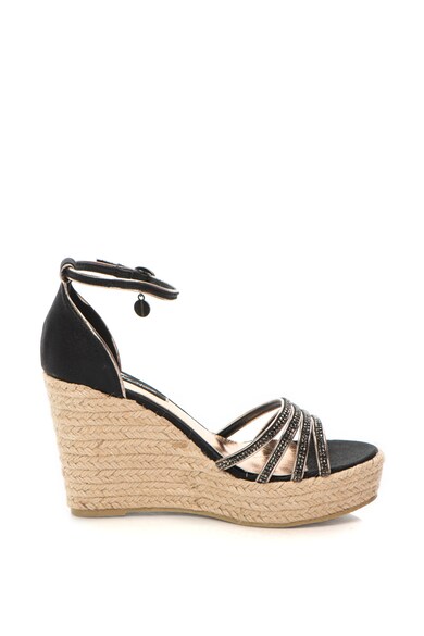 Gian Marco Venturi Sandale wedge, tip espadrile, cu strasuri Femei