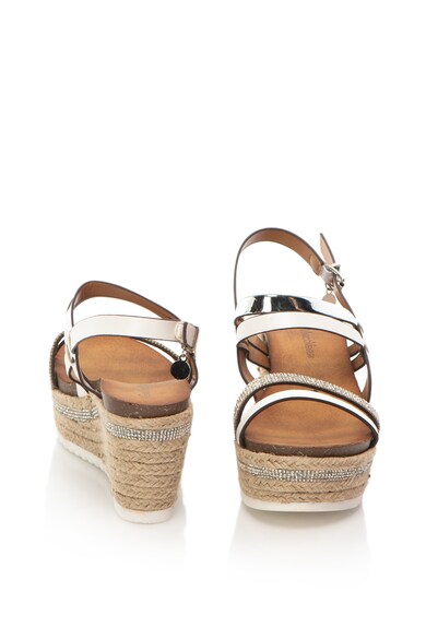 Gian Marco Venturi Sandale wedge tip espadrile, decorate cu strasuri Femei