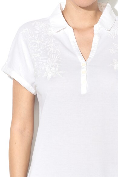 Napapijri Тениска Ekelyn от пике с флорална бродерия Жени
