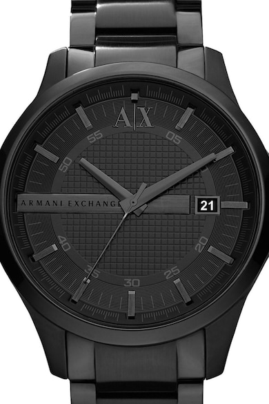 ARMANI EXCHANGE Кръгъл аналогов часовник с релефен циферблат Мъже