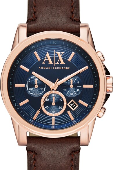 ARMANI EXCHANGE Chrono karóra bőrszíjjal férfi