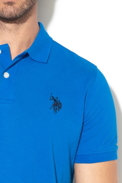U.S. Polo Assn. Тениска с яка и бродирано лого Мъже