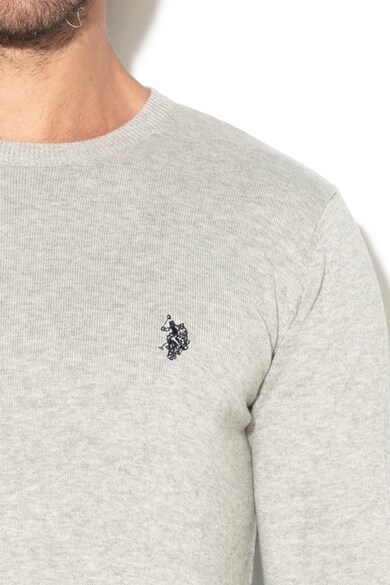 U.S. Polo Assn. Pulover din tricot fin cu logo brodat Barbati