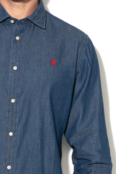 U.S. Polo Assn. Риза по тялото от шамбре Мъже