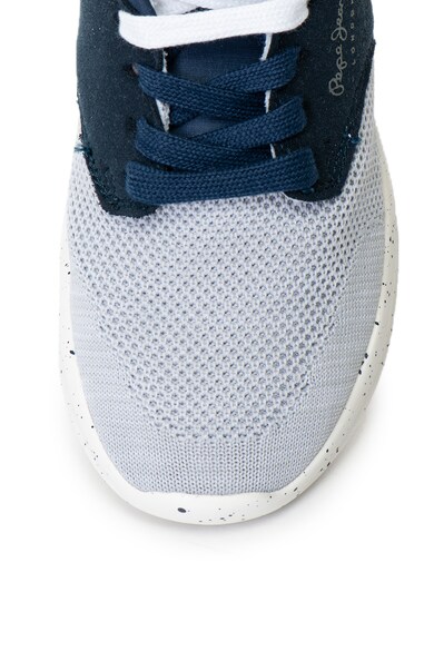 Pepe Jeans London Pantofi sport usori cu garnituri cu aspect de piele intoarsa si tricot Jayden Baieti