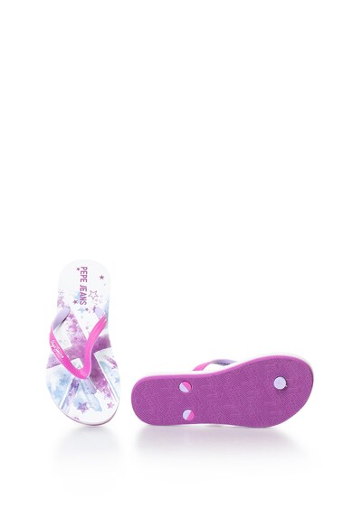 Pepe Jeans London Papuci flip-flop cu bareta texturata Beach Stars Fete