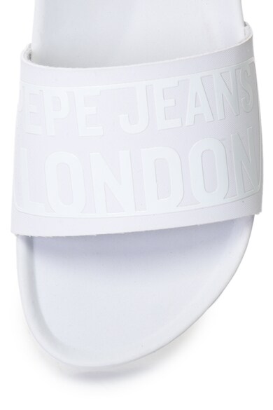 Pepe Jeans London Papuci cu imprimeu logo Bio Royal Femei