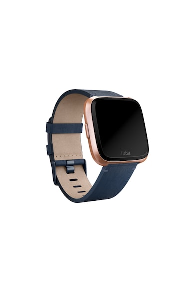 Fitbit Curea ceas smartwatch  Versa, Accessory Leather Band, Large, Midnight Blue Femei