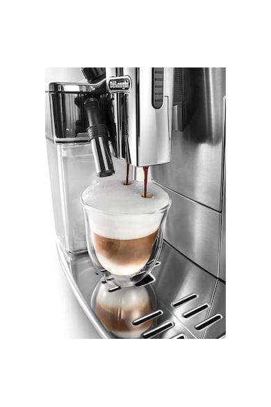 DeLonghi Espressor automat De’Longhi PrimaDonna S Evo , Carafa pentru lapte, Sistem LatteCrema, Rasnita cu 13 setari, Coffee Link App, 1450 W, 1.8 L, 15 bar, Argintiu Femei
