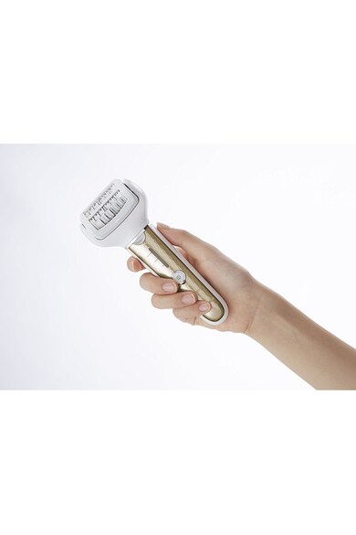 Panasonic Epilator  , Wet & Dry, Cordless, 60 pensete, Discuri duble, Cap flexibil si pivotant la 90°, 3 viteze, 3 accesorii, Alb/Auriu Femei